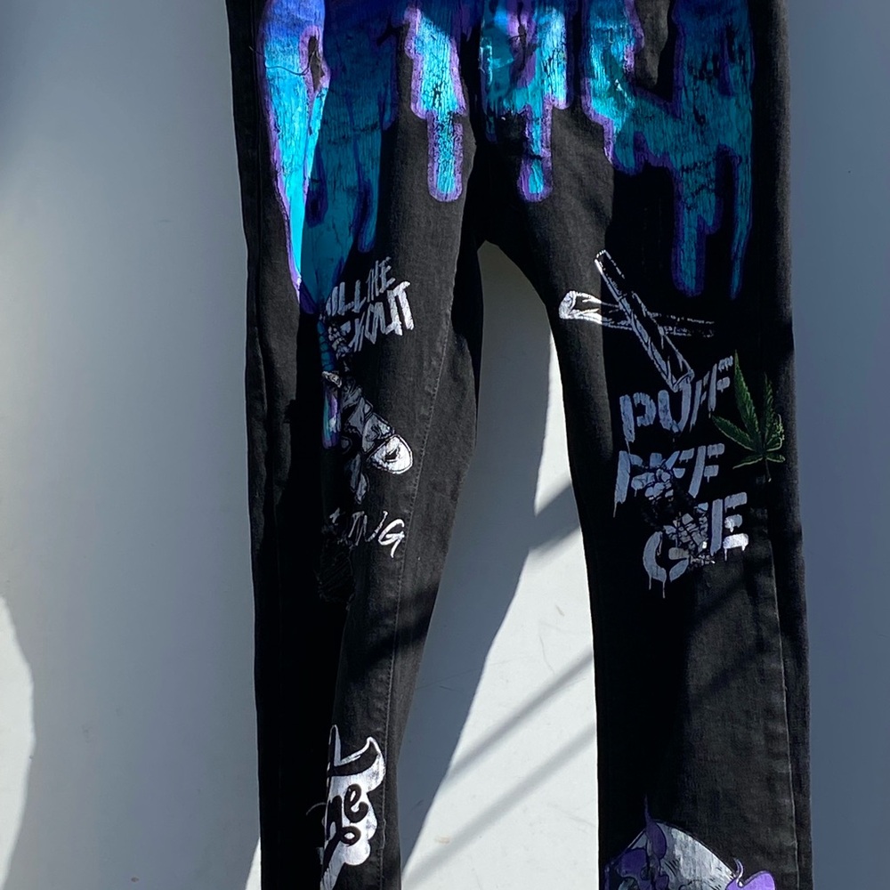 GFTD LA 420 Paint drip jeans